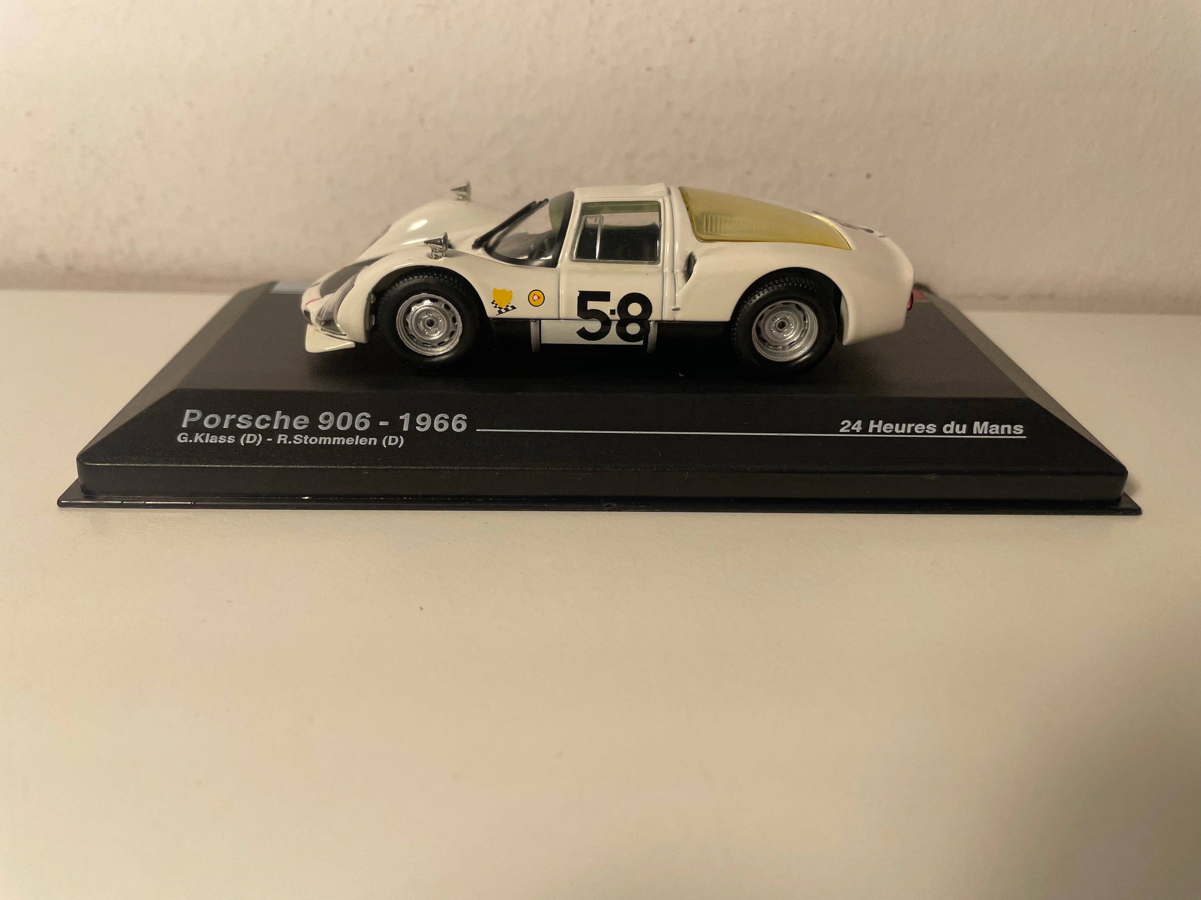 Porsche 906 White and Black Number 58 - 24 Hours of Le Mans 1966