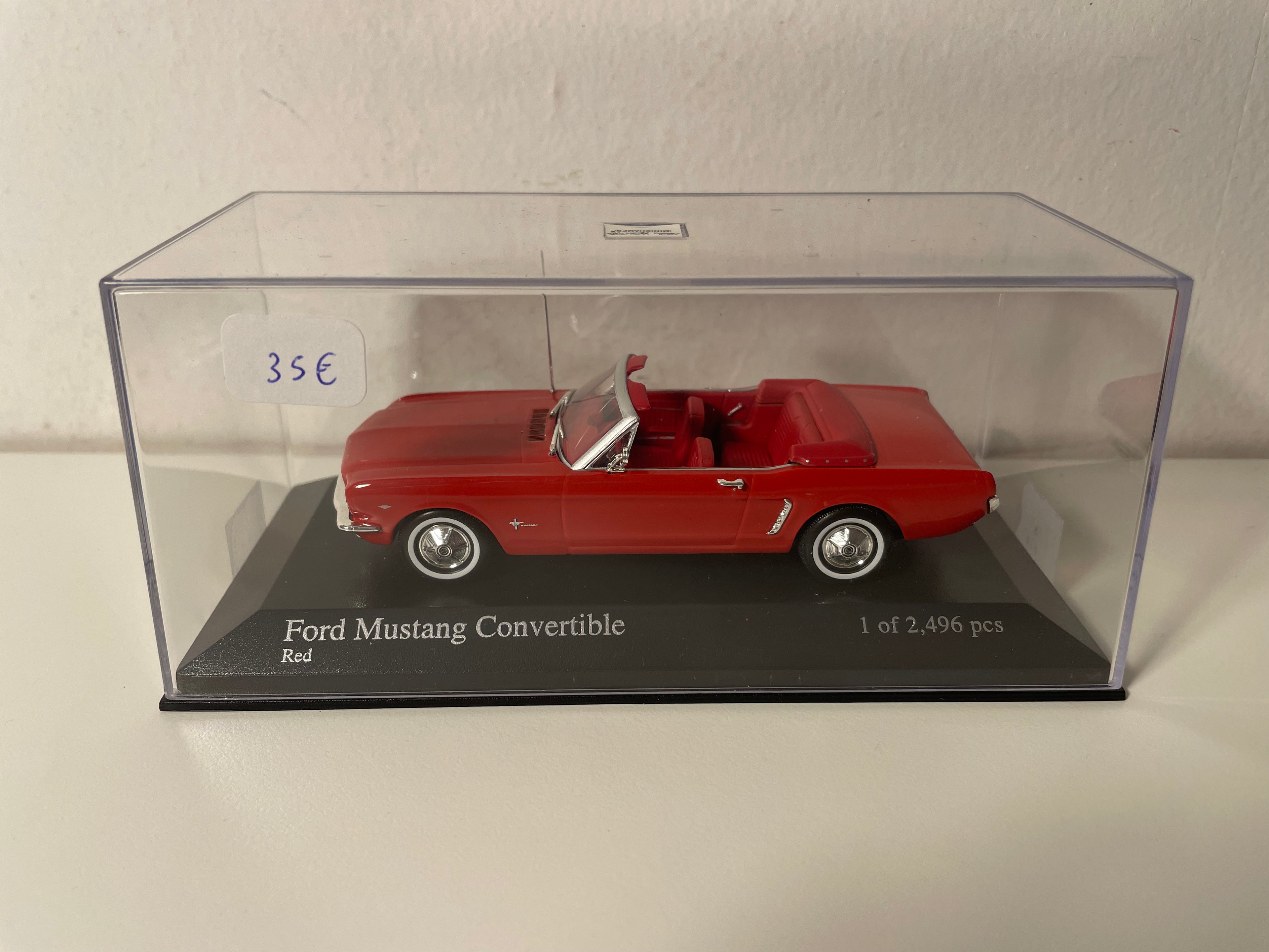 Ford Mustang Cabriolet rout 1964 - MINICHAMPS (amerikanescht Auto)