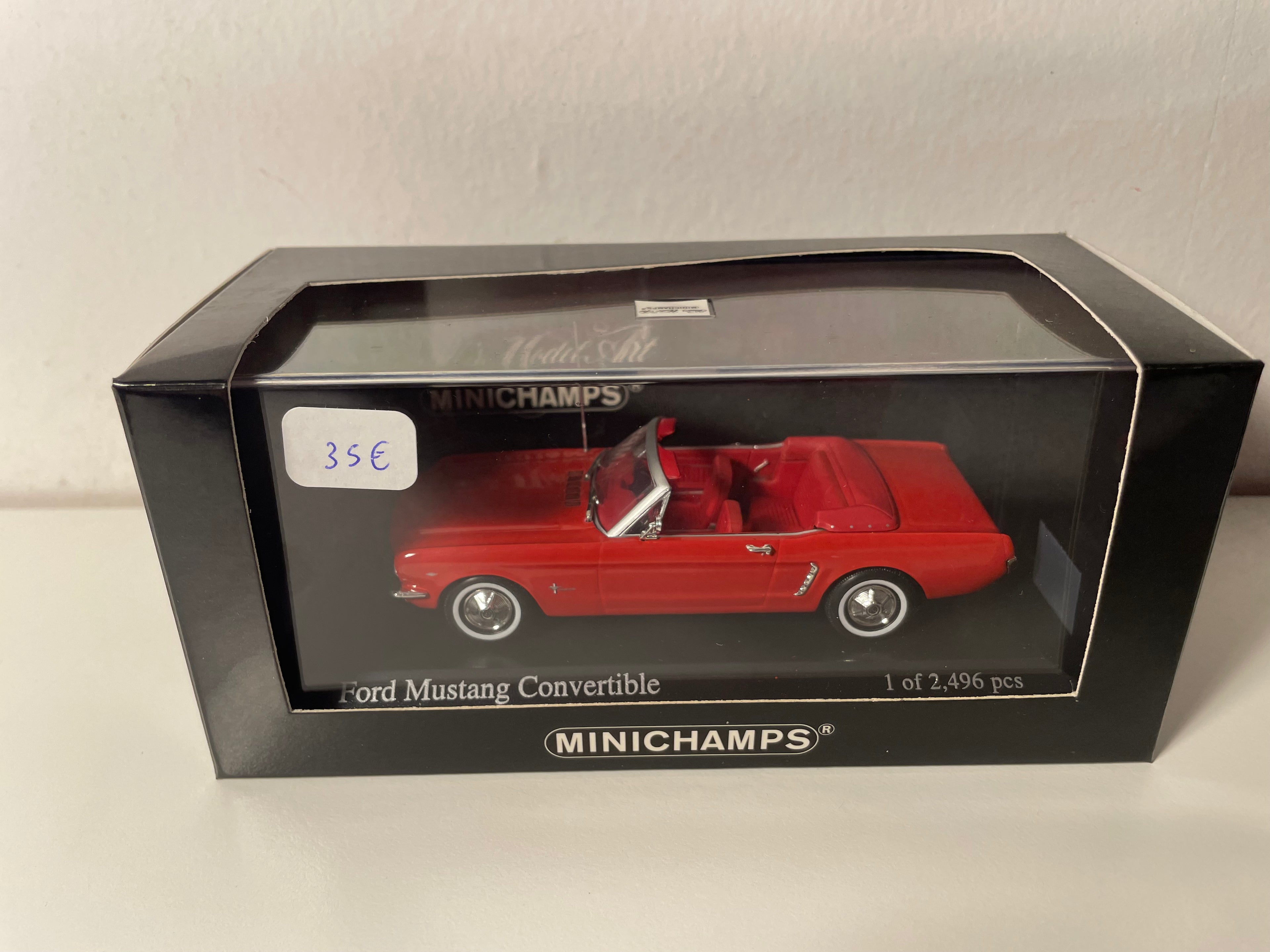 Ford Mustang Cabriolet rout 1964 - MINICHAMPS (amerikanescht Auto)