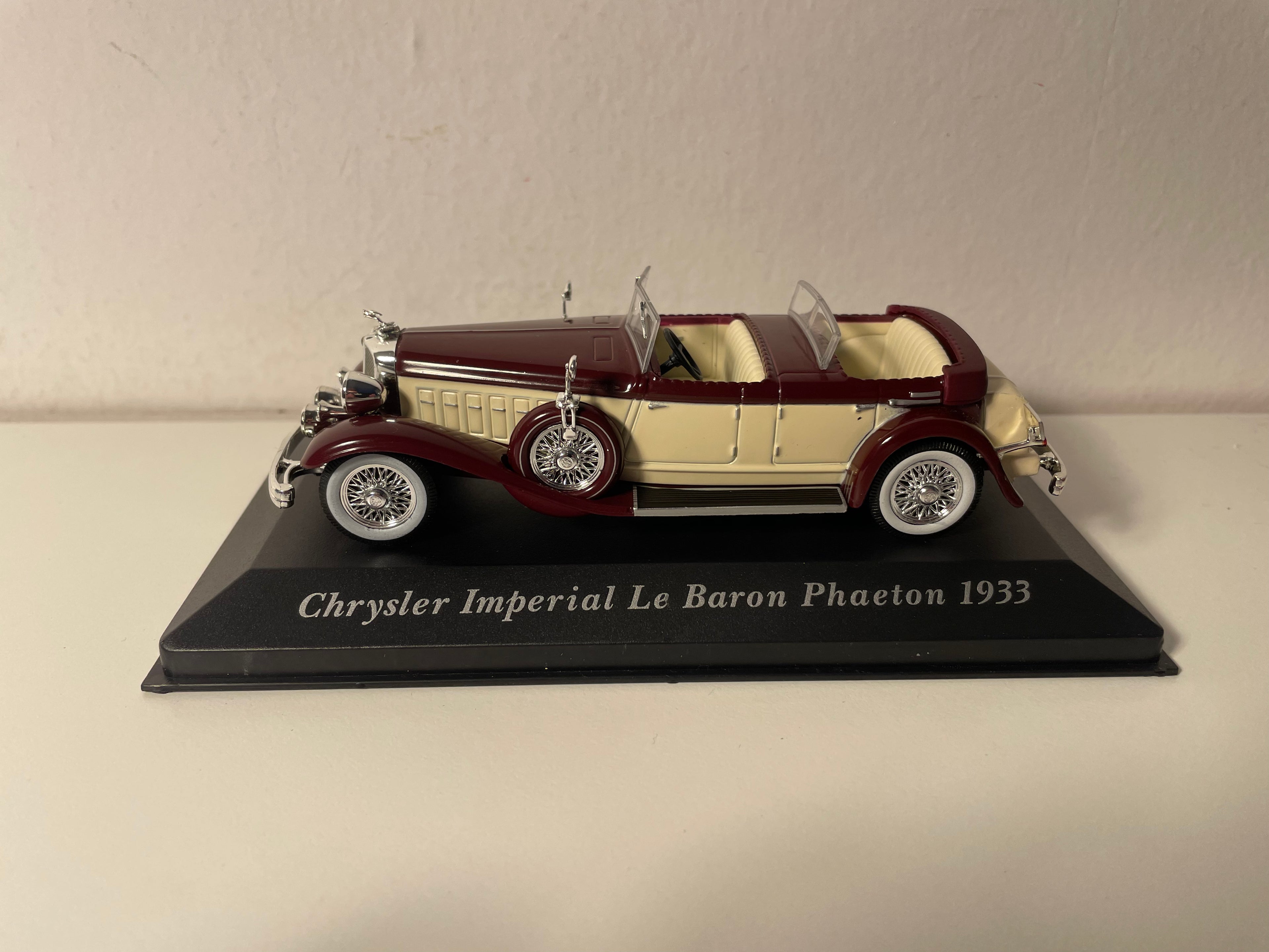 1933 Chrysler Imperial Le Baron Phaeton Burgundy and Beige (American Car)