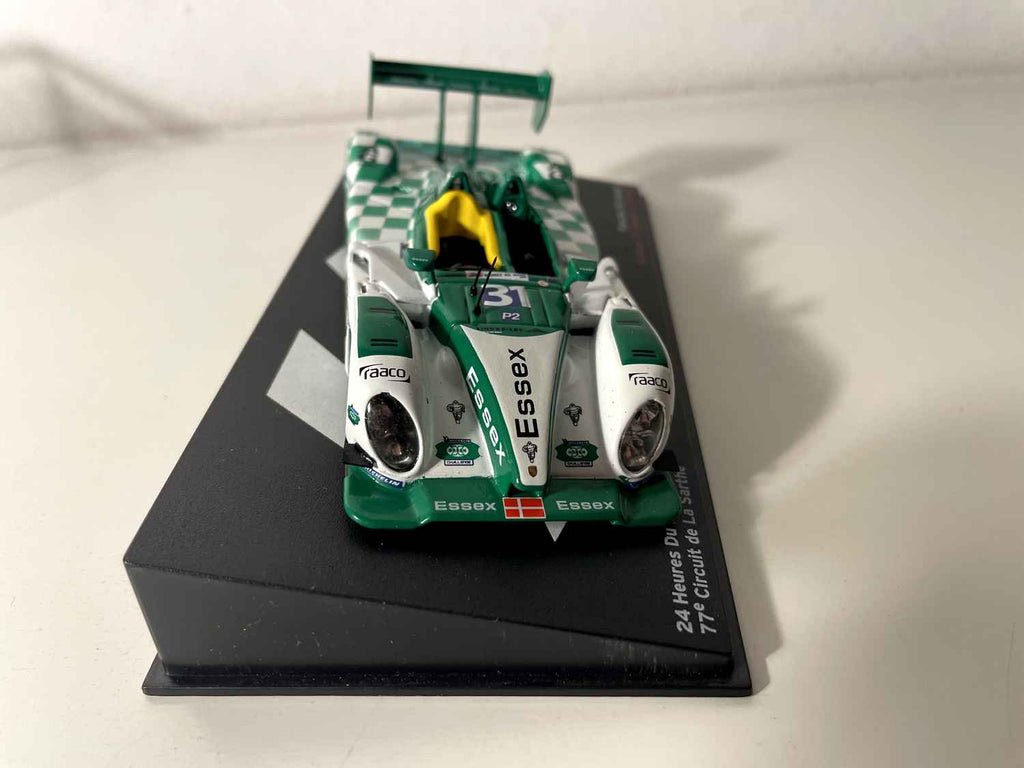 Porsche RS Spyder zielona i biała z szachownicą numer 31 - 24 godziny Le Mans 2009