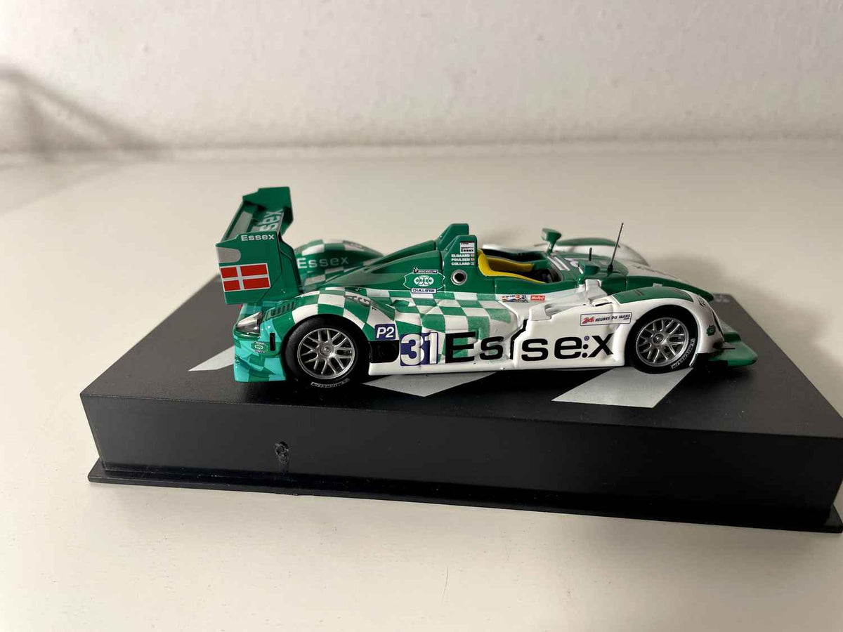 Porsche RS Spyder zielona i biała z szachownicą numer 31 - 24 godziny Le Mans 2009