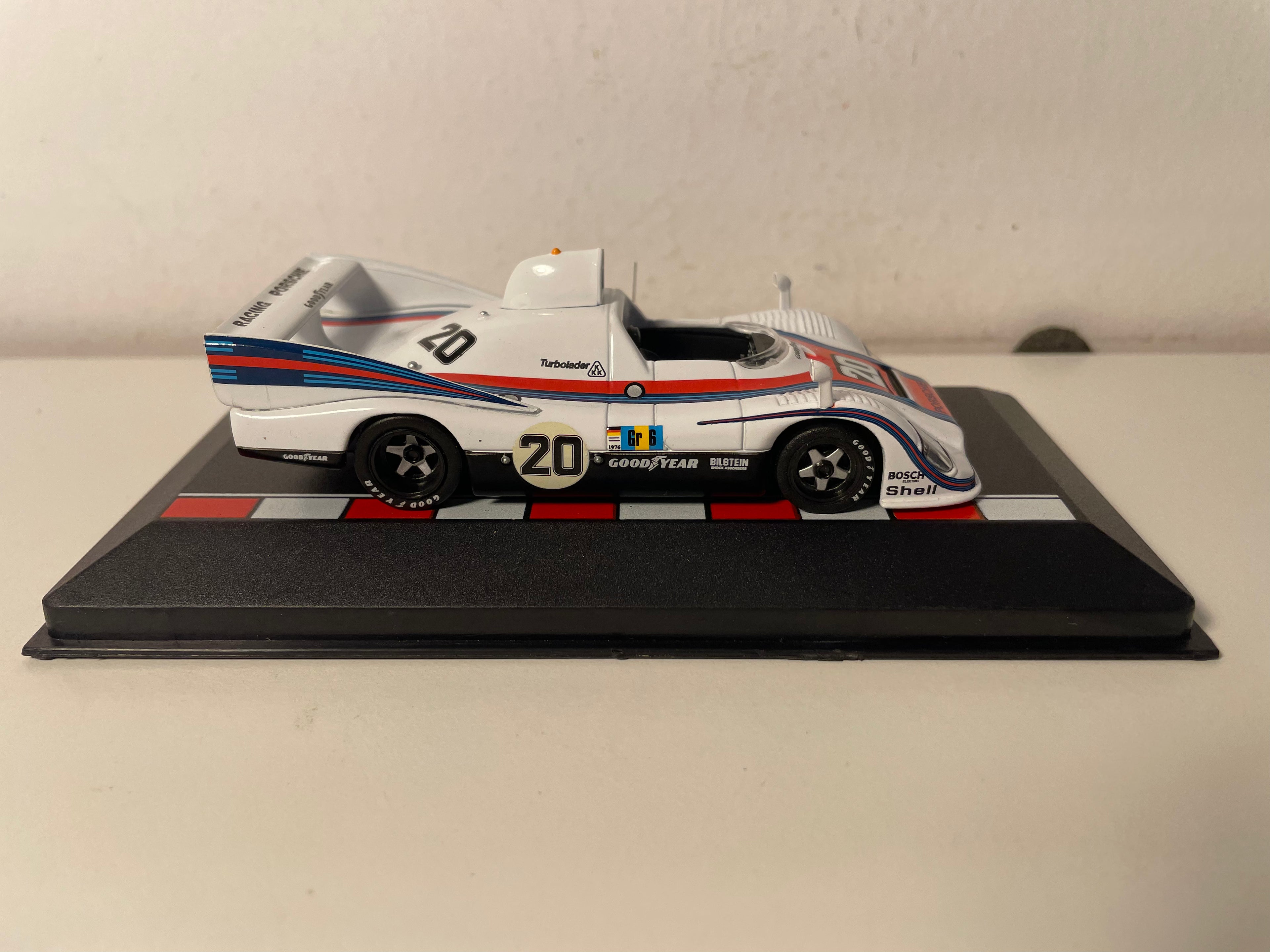 White and red Porsche 936 number 20 (1976 24 Hours of Le Mans)
