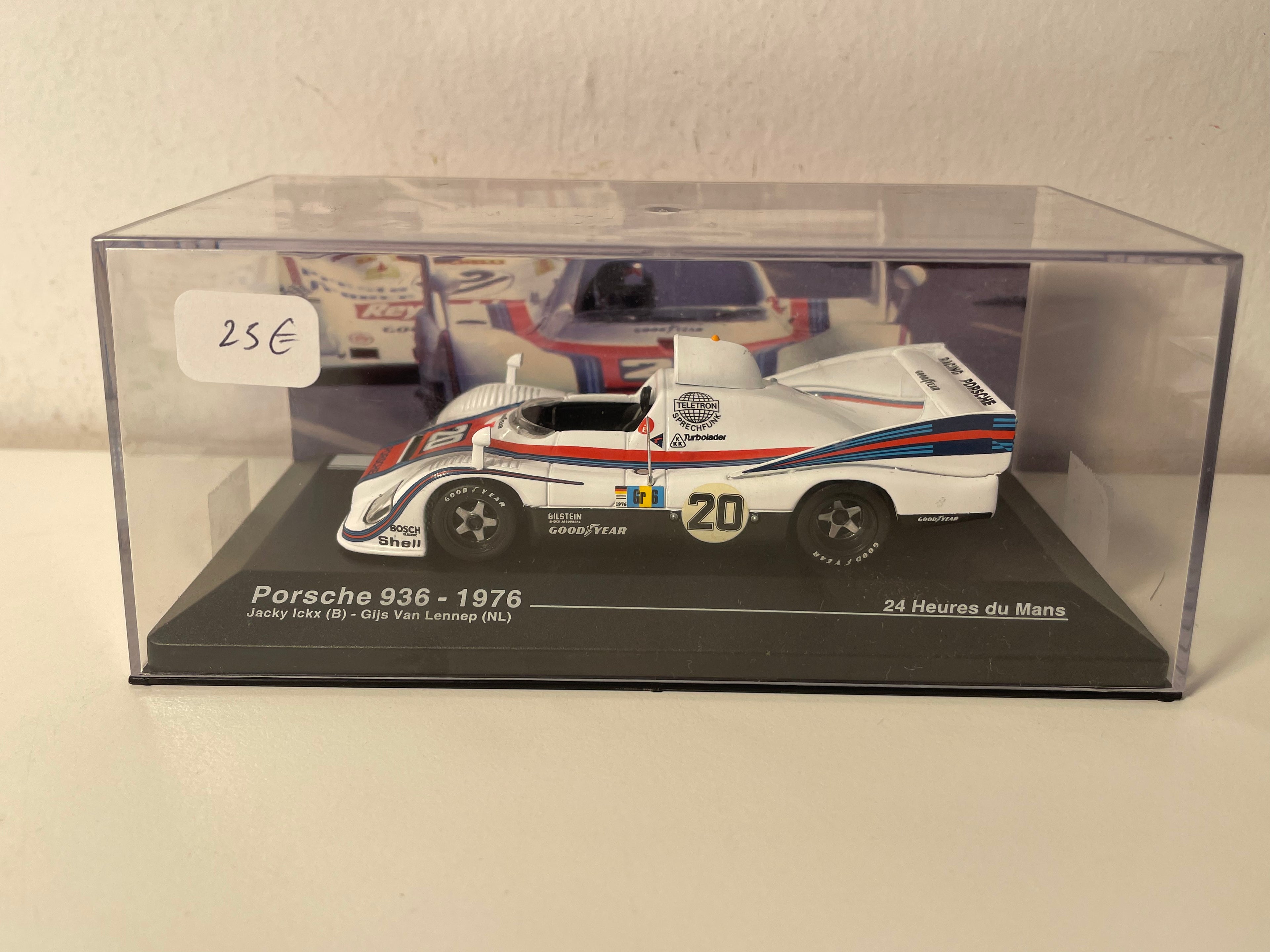 White and red Porsche 936 number 20 (1976 24 Hours of Le Mans)