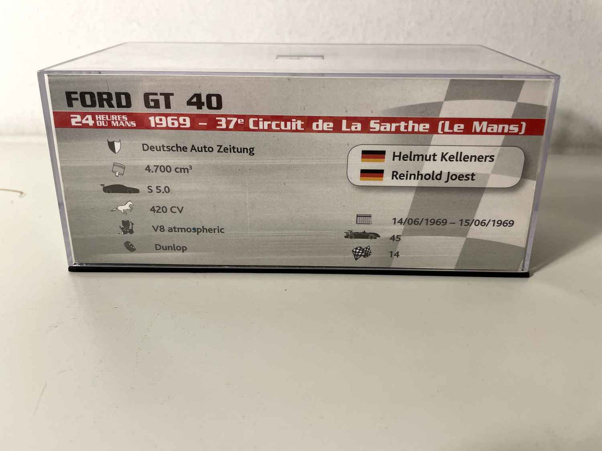 Ford GT40 witte nummer 68 - 24 uur van Le Mans 1969