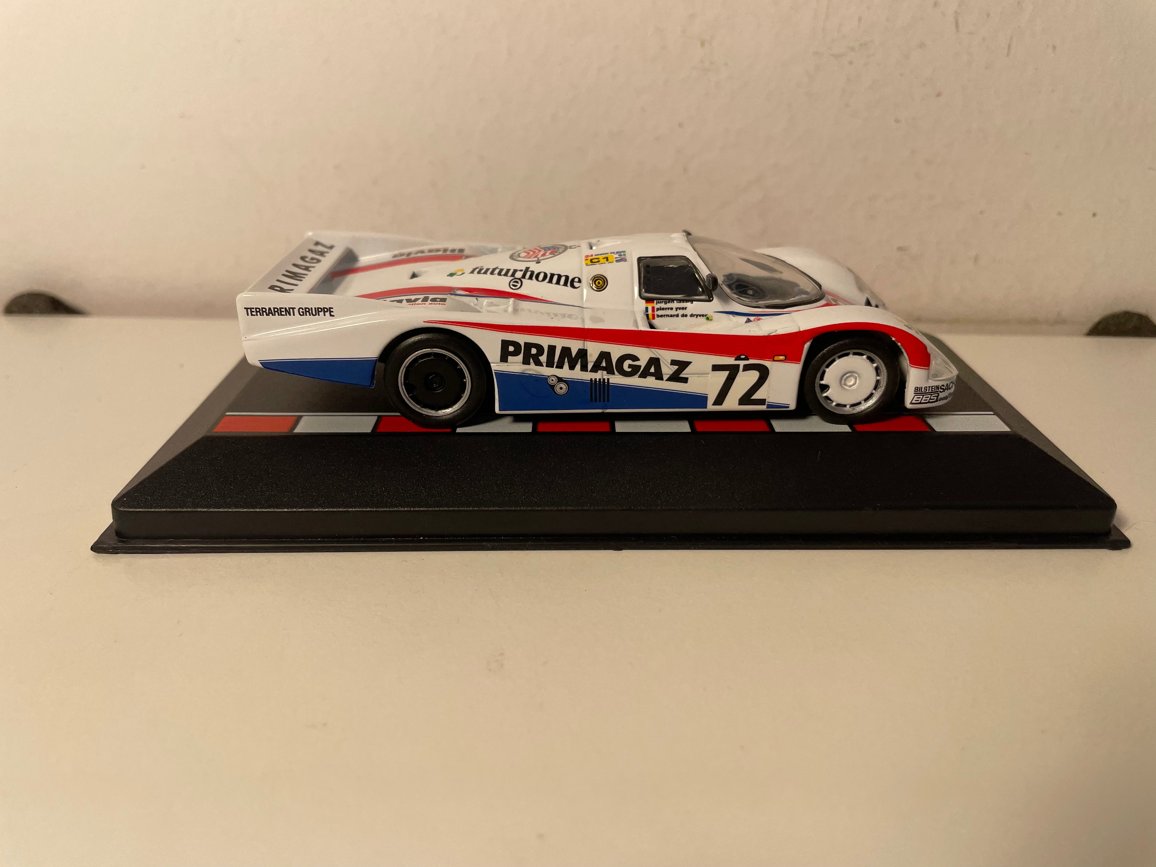 White and red Porsche 962C number 72 (1987 24 Hours of Le Mans)