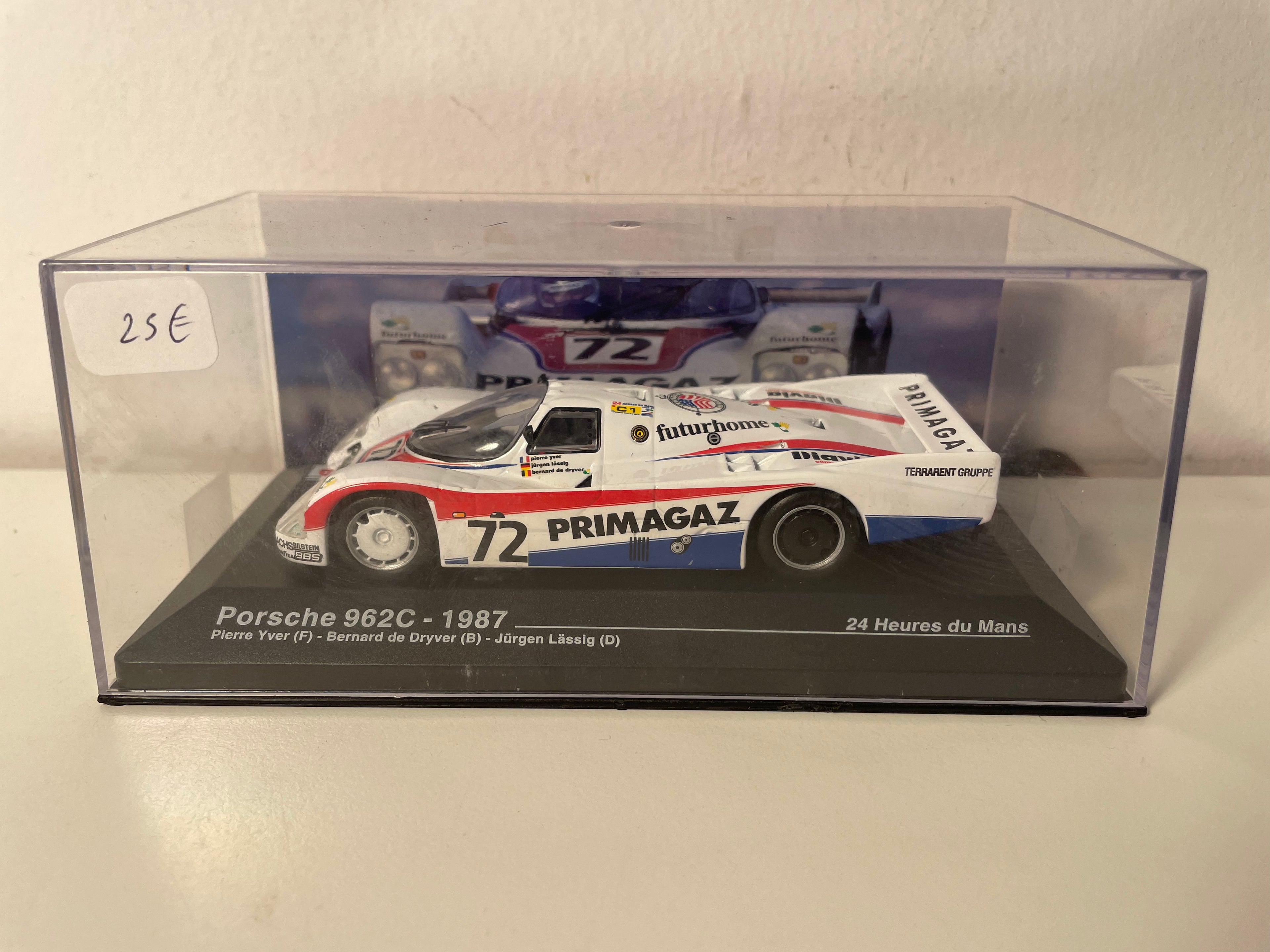 White and red Porsche 962C number 72 (1987 24 Hours of Le Mans)