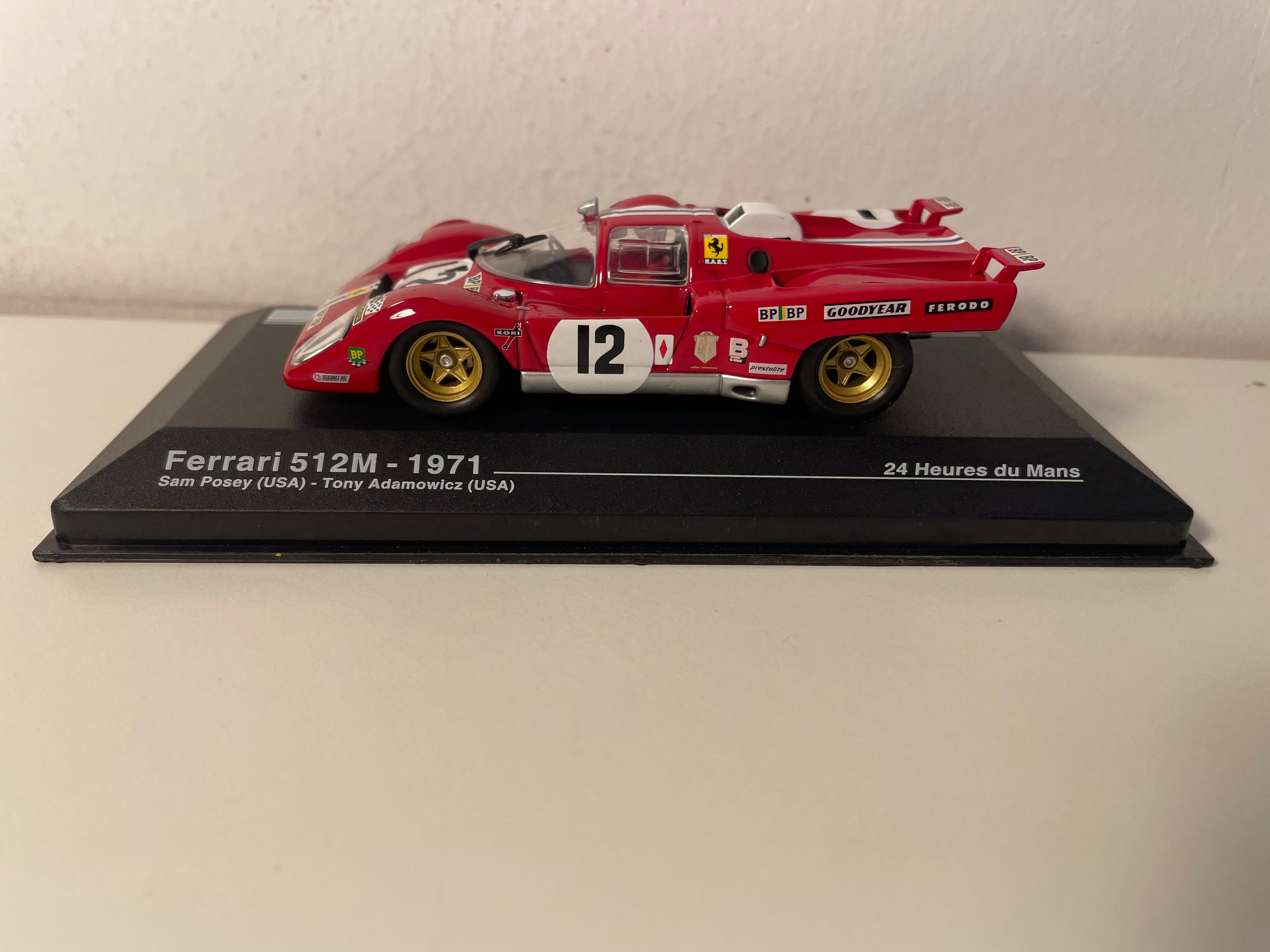 Ferrari 512M red number 12 - 24 Hours of Le Mans 1971