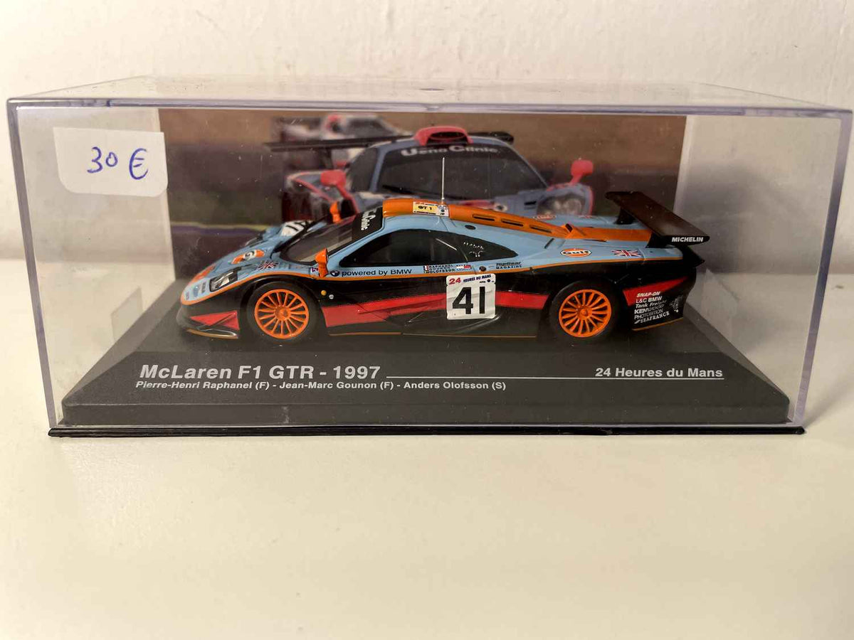 McLaren F1 GTR in GULF colors (blue and orange) - 1997 24 Hours of Le Mans number 41