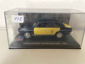 Taxi SIMCA Chrysler Diesel giallo e nero di Barcellona del 1980