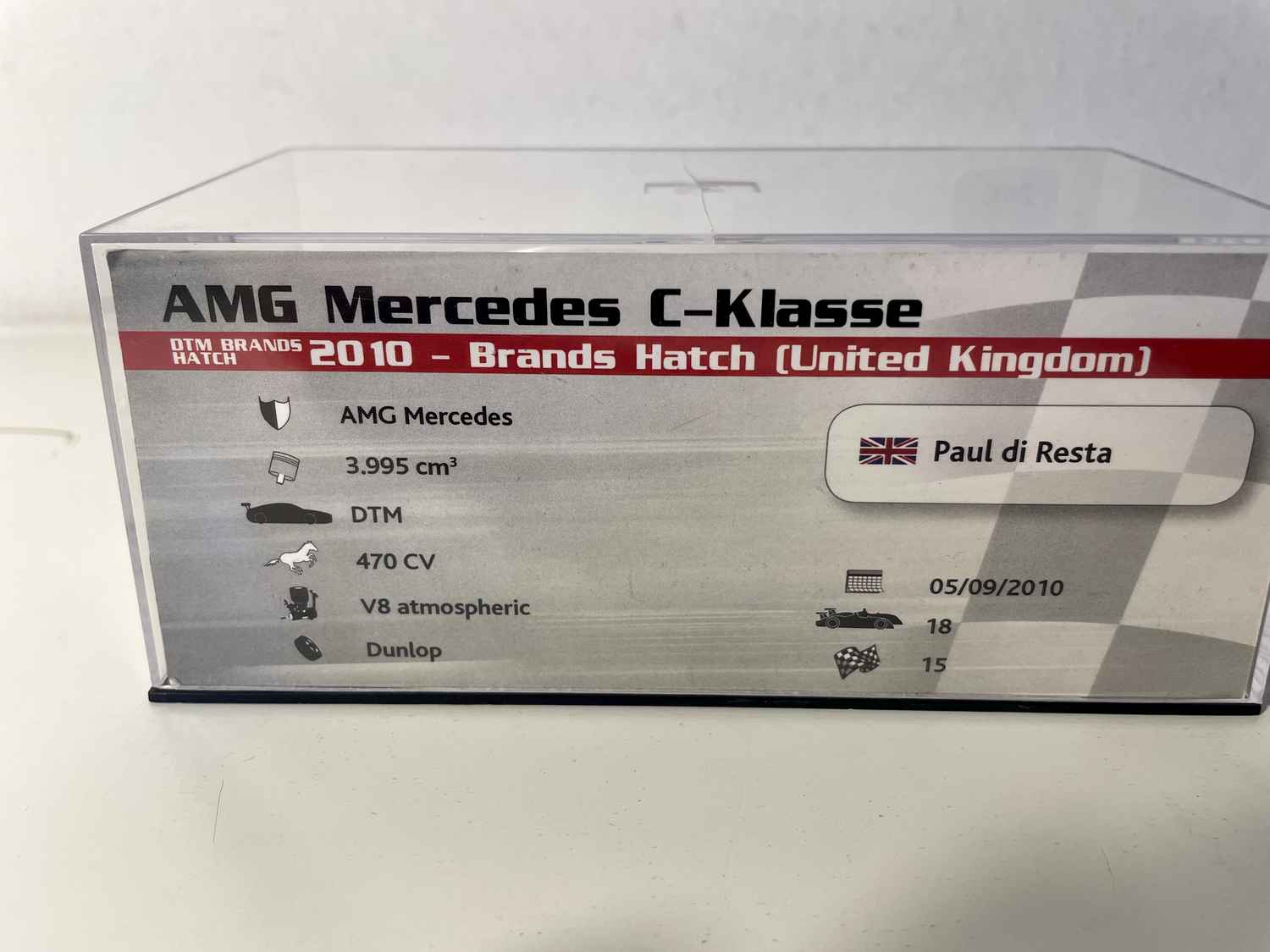 AMG Mercedes C-Klasse Witte Nummer 7 - DTM BRANDS HATCH 2010 (Verenigd Koninkrijk)