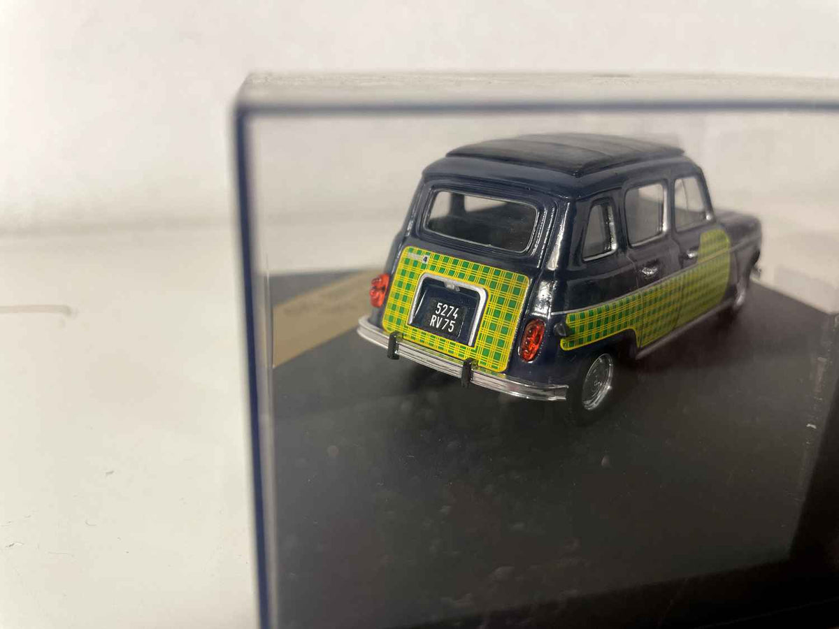 Renault 4L Parisienne azul oscura con cuadros verdes y amarillos de 1965 - Referencia Vitesse L129B (caja cuadrada)