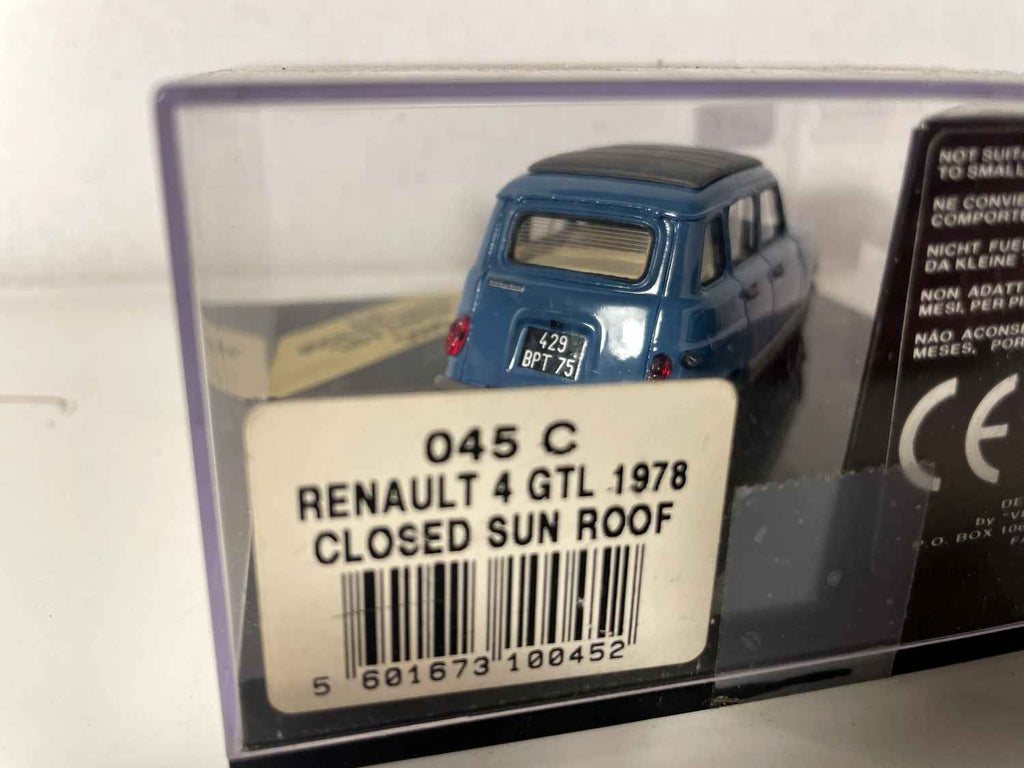 Renault 4L GTL Azul de 1978 - Vitesse referência 045C (caixa quadrada)