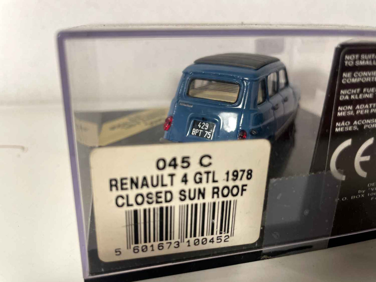 Renault 4L GTL Azul de 1978 - Vitesse referência 045C (caixa quadrada)