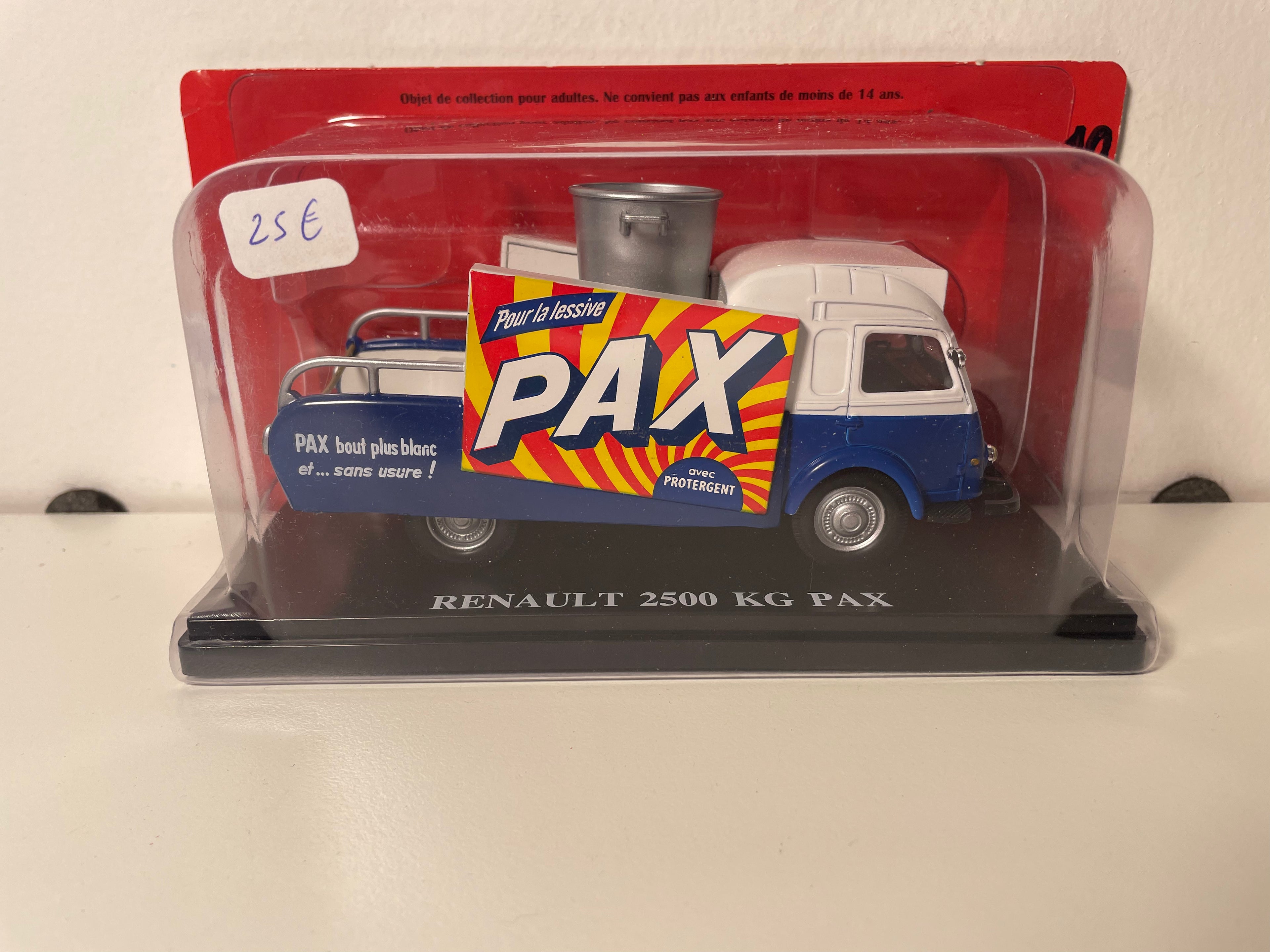 Renault 2500 Kg blue and beige with PAX (detergent) advertising - advertising vehicle of the Tour de France