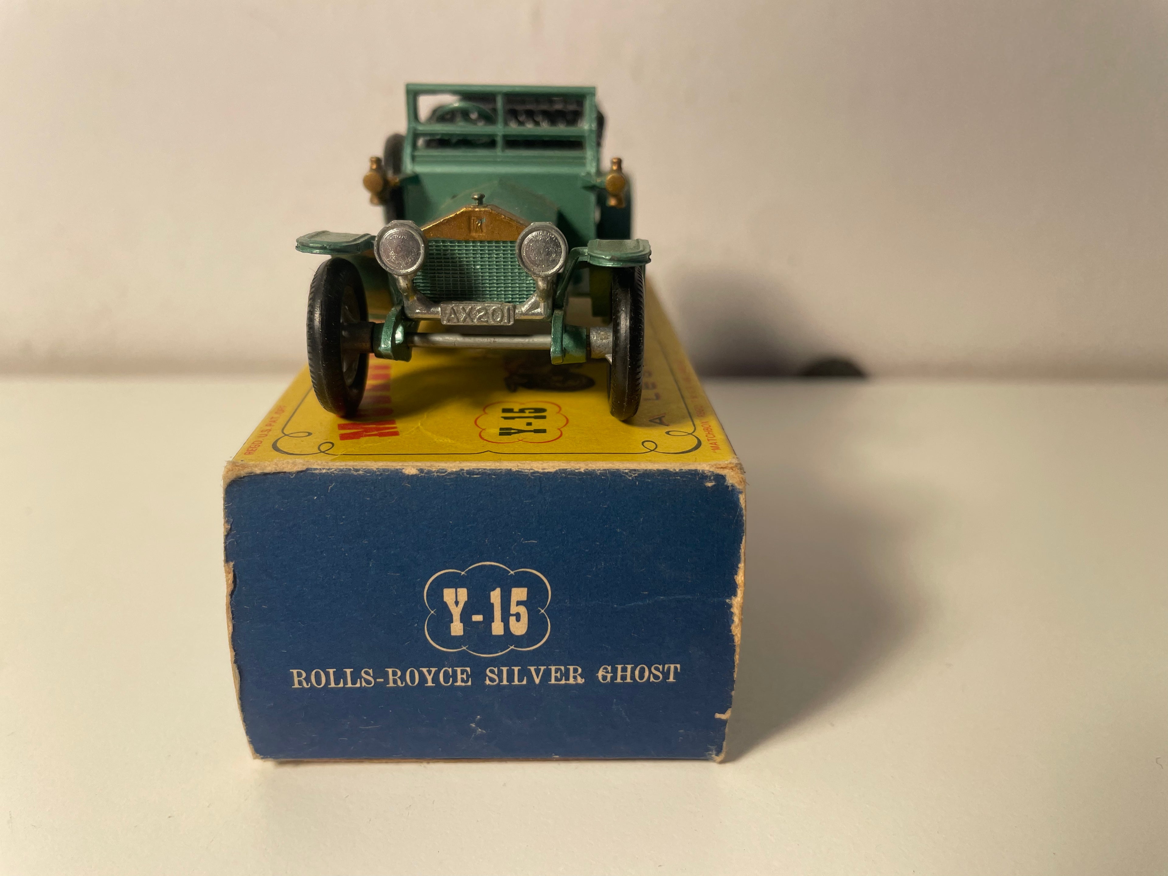 Rolls-Royce Silver Ghost verte de 1907 - MATCHBOX référence Y-15 (fabrication en Angleterre)