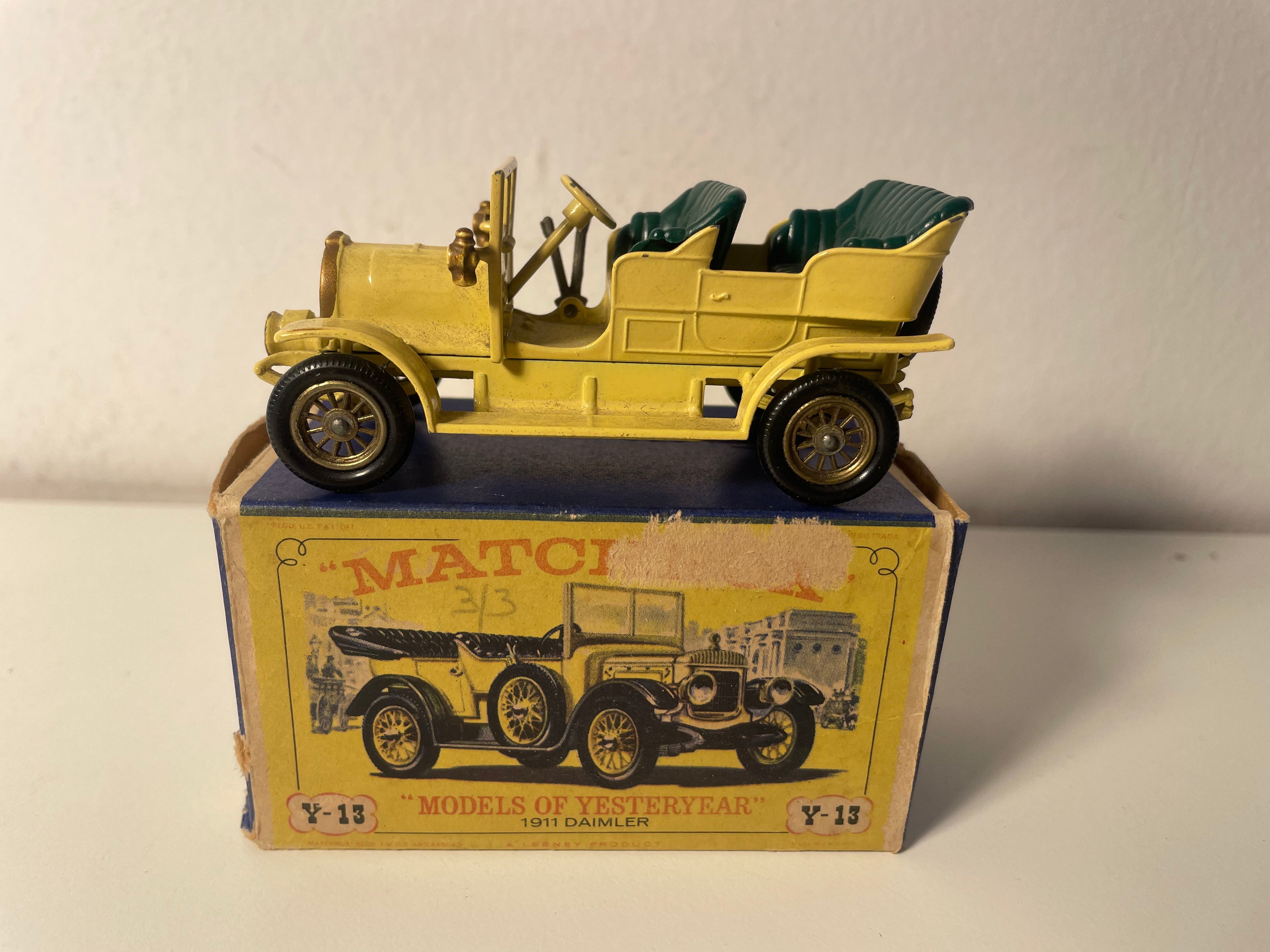 Daimler Spyker jaune de 1904 - MATCHBOX référence Y-13 (fabrication en Angleterre)