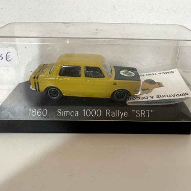 Simca 1000 rallye "SRT" amarelo mostarda e preto (referência Solido 1860)
