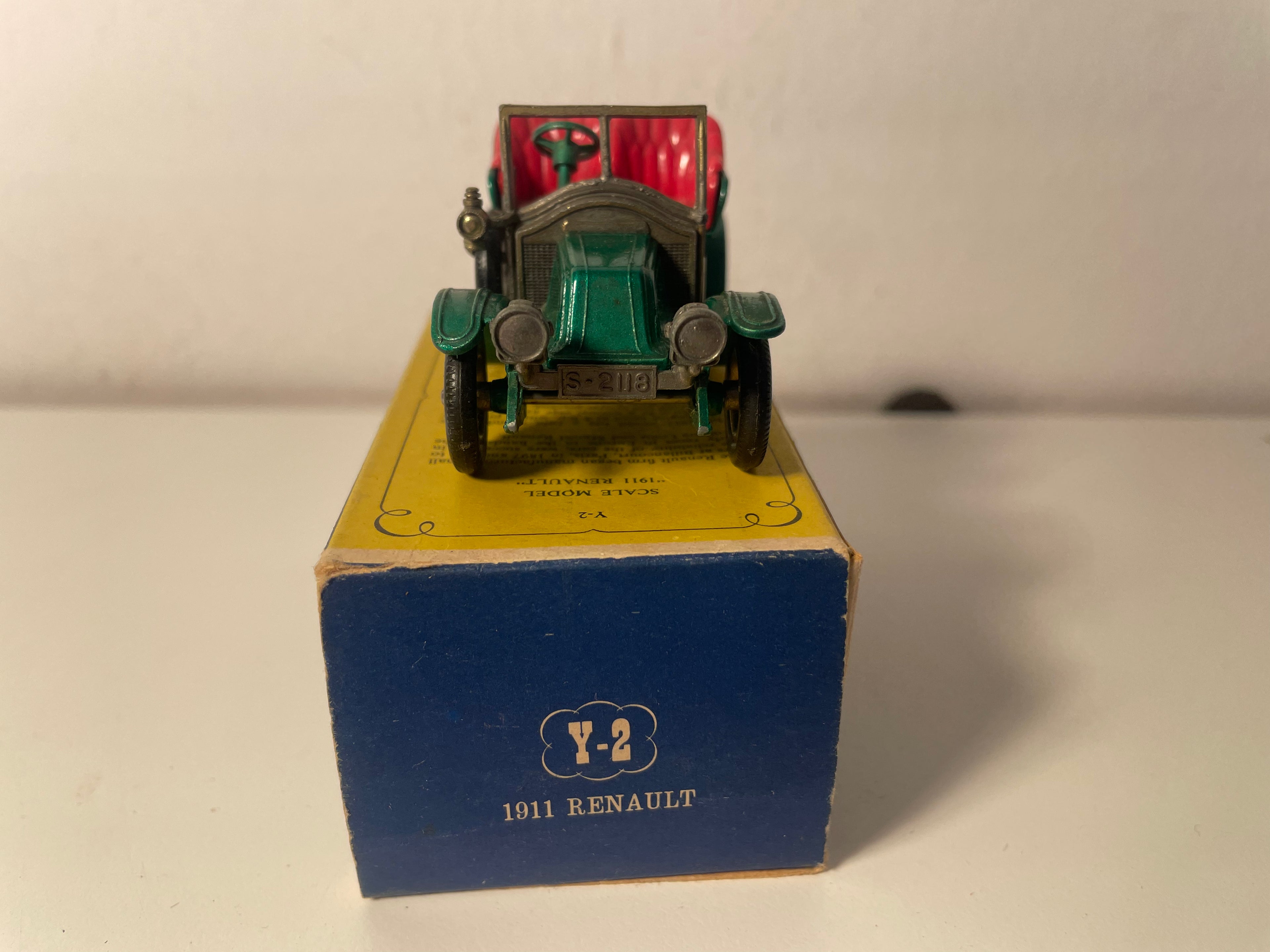 Renault N°2 gréng vun 1911 - MATCHBOX Referenz Y-2 (Produktioun zu England)