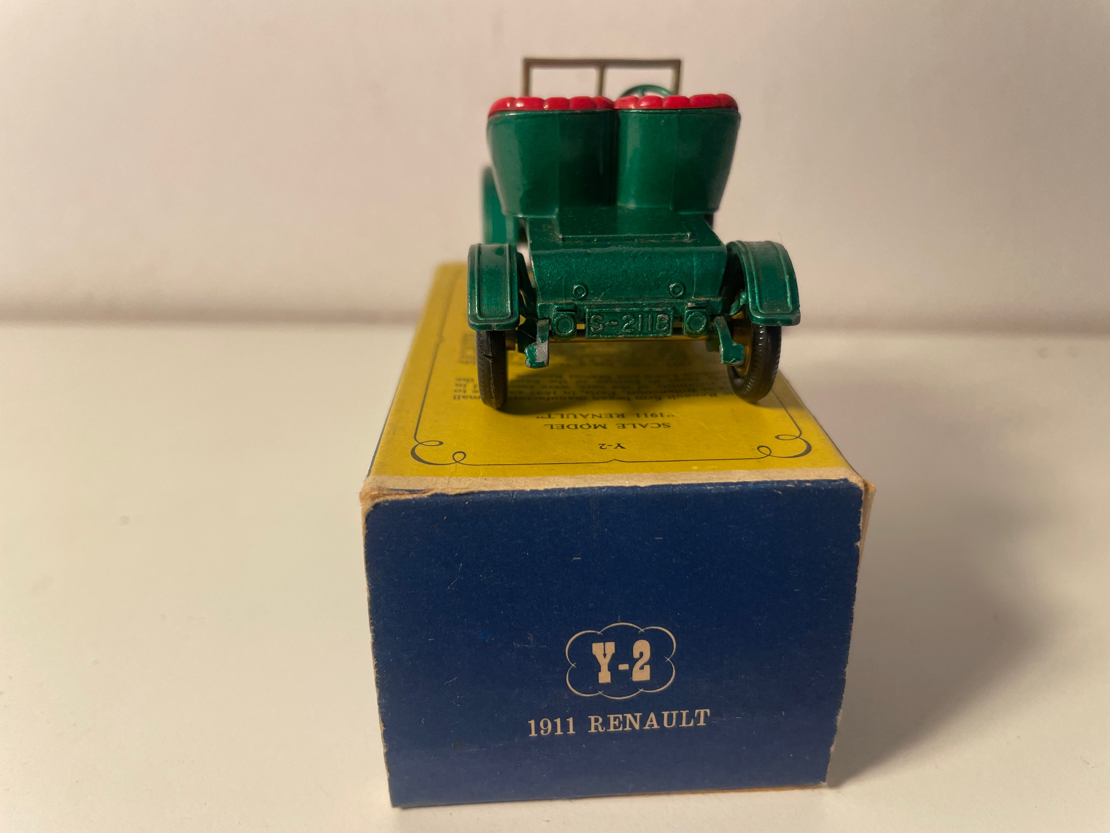 Renault N°2 gréng vun 1911 - MATCHBOX Referenz Y-2 (Produktioun zu England)