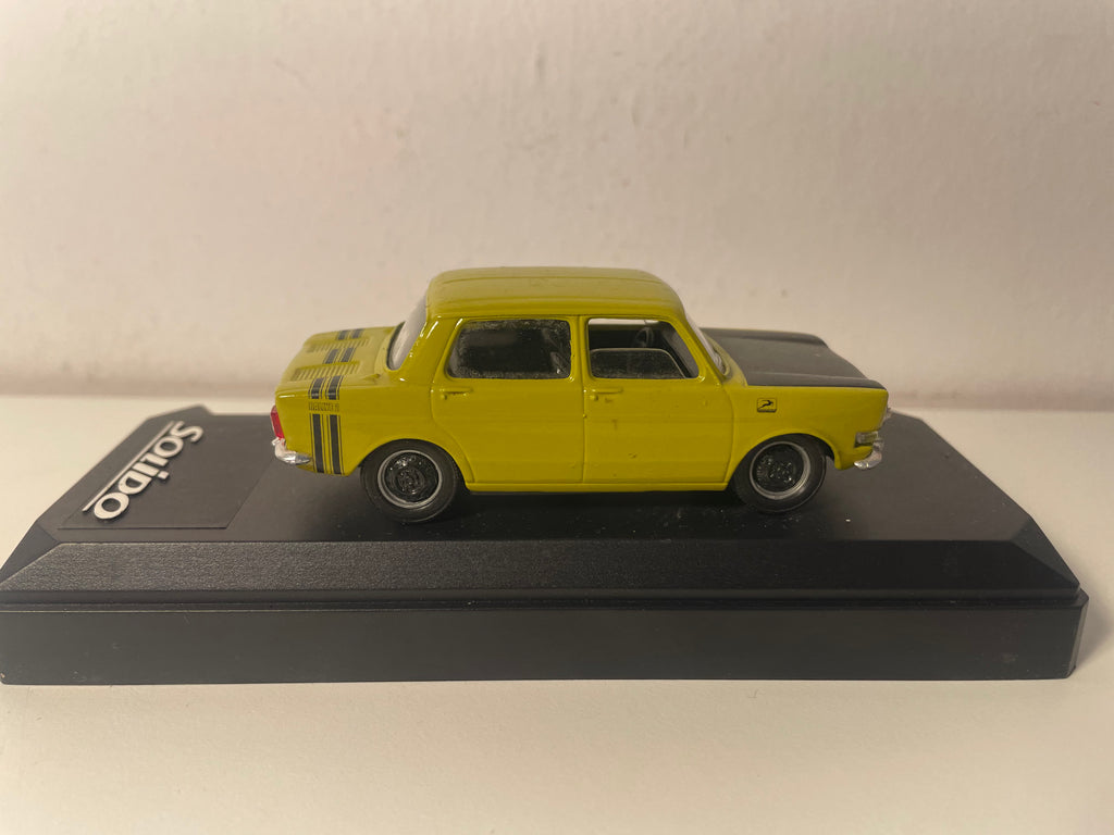 Simca 1000 Rallye 2 amarillo mostaza y negro (referencia Solido 1845)