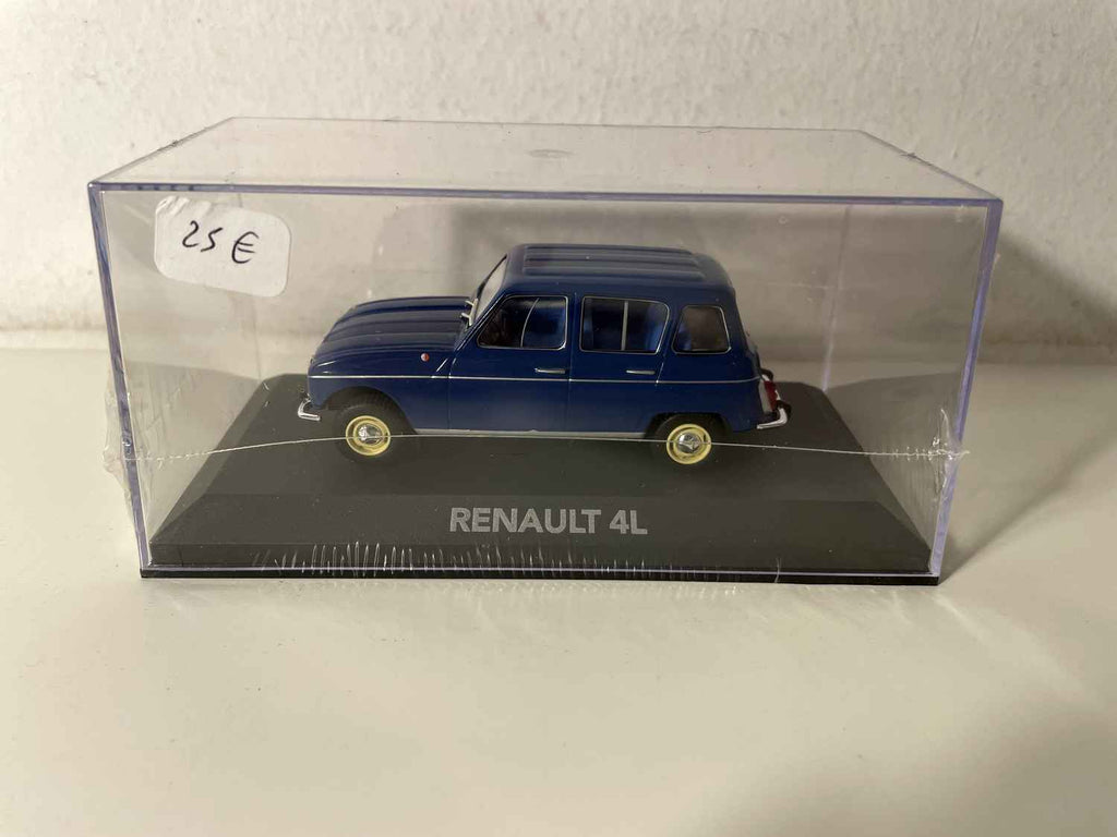 Renault 4L azul oscuro (con caja de cartón)