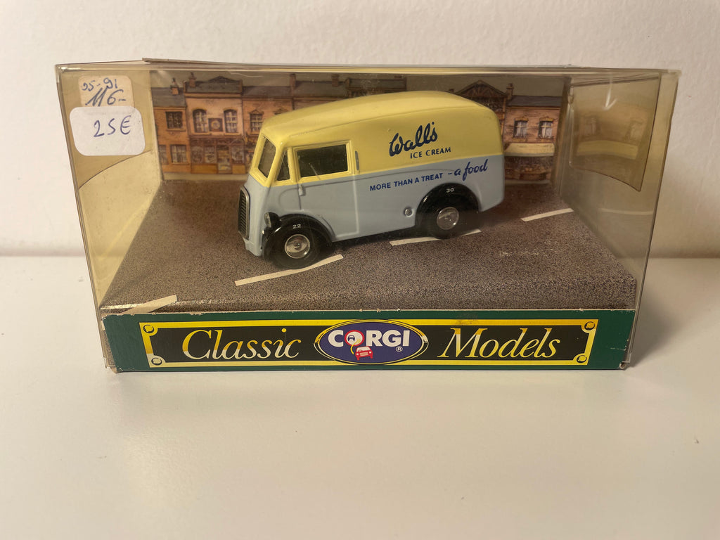 Morris J Van bloo an giel mat Walls Glace Reklamm - CORGI Classic Models Referenz D983