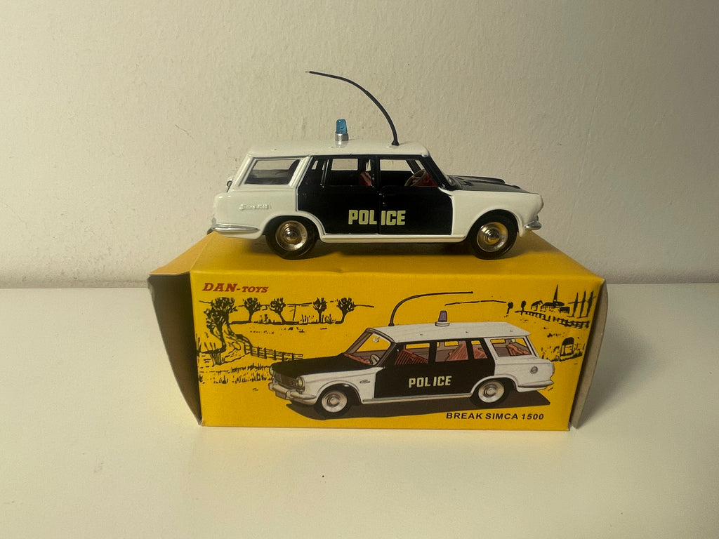 Simca Break 1500 schwarz-weiß POLIZEI - DAN-TOYS Referenz DAN-202