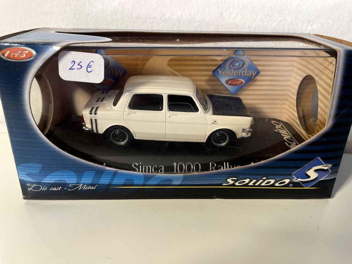 Simca 1000 Rallye 1 wäiss a schwaarz (Solido Referenz 1844)