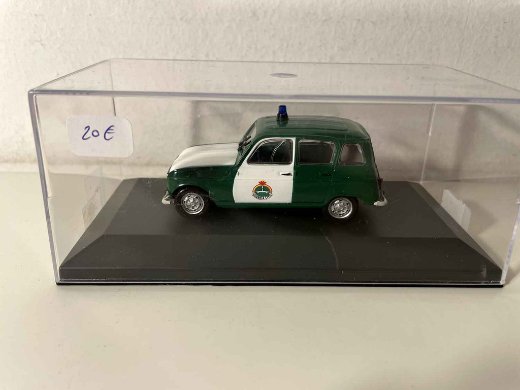 Green and White Renault 4L of the Spanish Civil Guard
