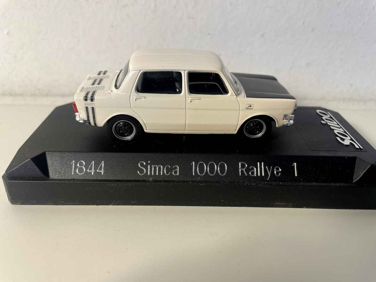 Simca 1000 Rallye 1 wäiss a schwaarz (Solido Referenz 1844)