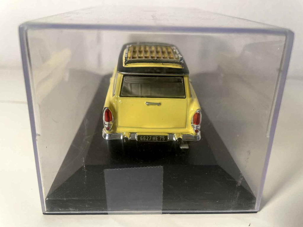 Simca Vedette Marly tejadilho amarelo e preto com bagageira de tejadilho de 1959 (plexi box)