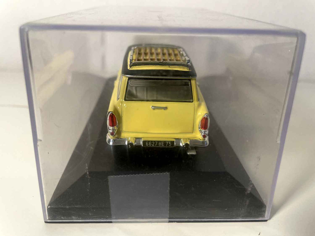 Simca Vedette Marly tejadilho amarelo e preto com bagageira de tejadilho de 1959 (plexi box)