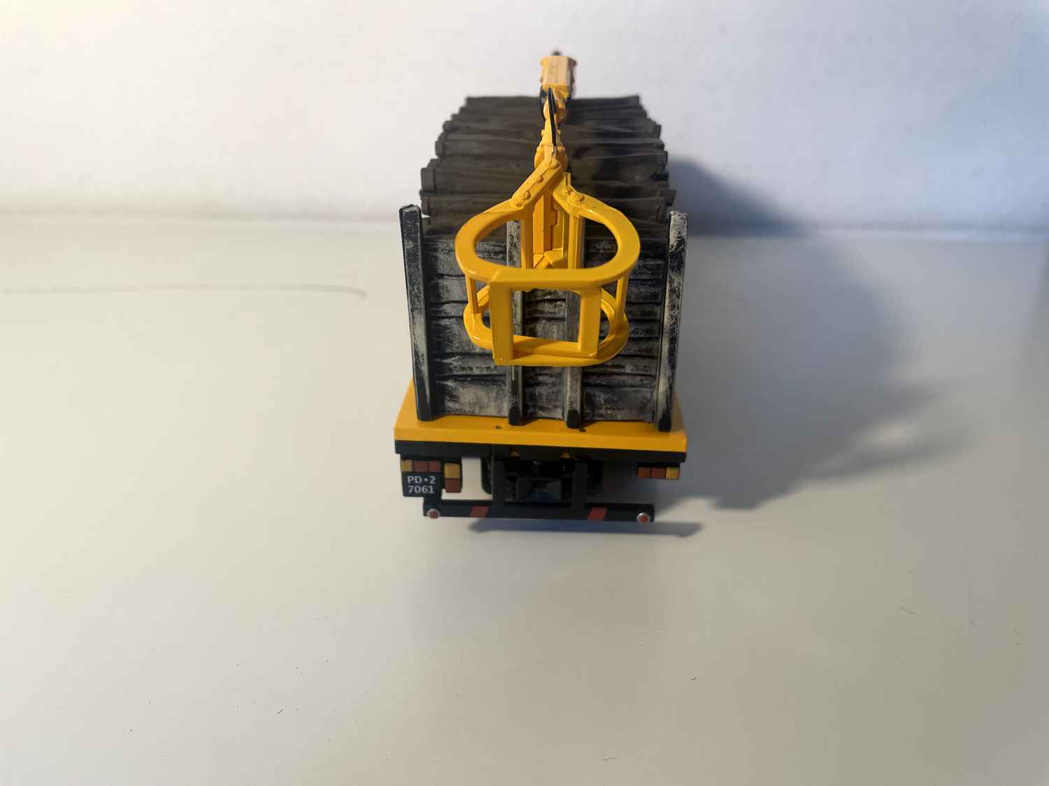Yellow FIAT 190H truck transporting timber