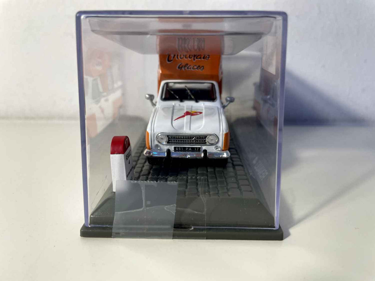 White and orange Renault 4 from 1968 (ice cream seller)