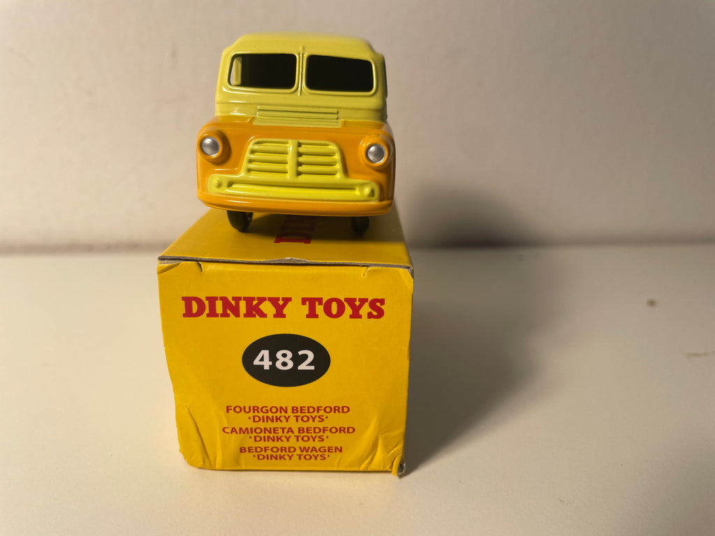 Fourgon Van Bedford 10 cwt jaune et orange (estampillé Dinky-Toys) - Dinky-Toys (Editions Atlas) - N°482