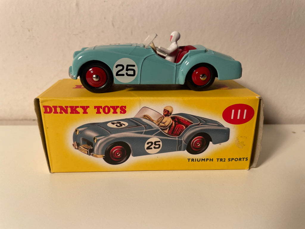 Triumph TR2 Sports blu chiaro numero 25 Dinky-Toys (edizioni Atlas) - N°111