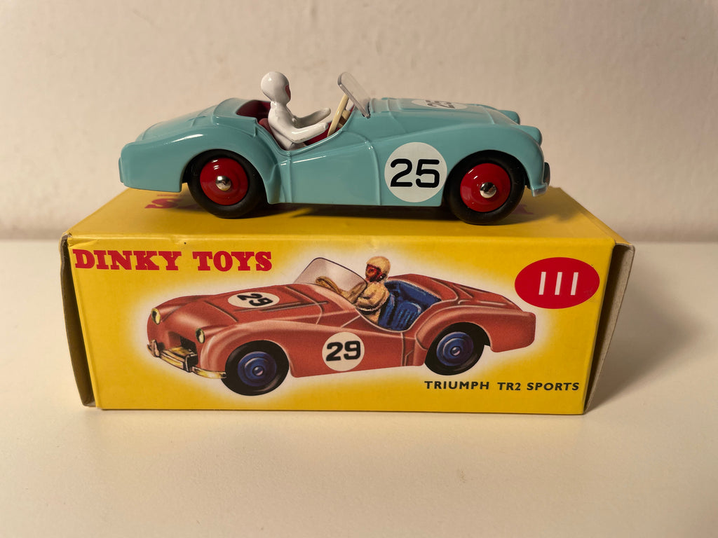 Triumph TR2 Sports blu chiaro numero 25 Dinky-Toys (edizioni Atlas) - N°111