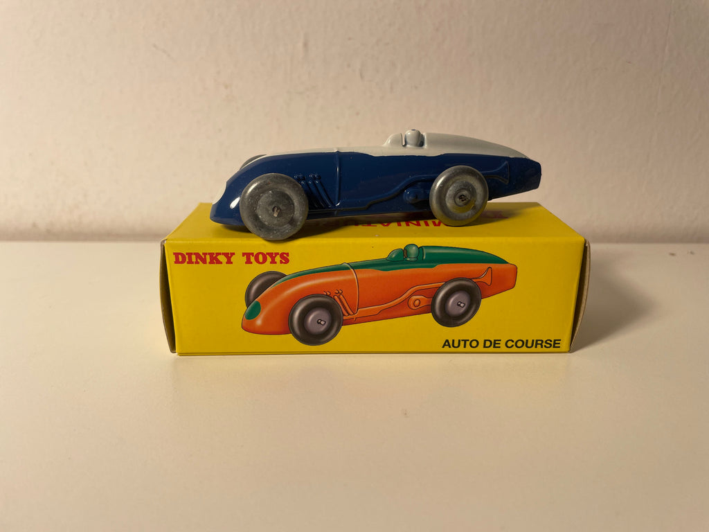 Auto da corsa blu e bianca (bianco rotto) numero 5 Dinky-Toys (edizione Atlas) - N°23 A