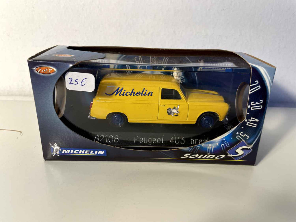 Peugeot 403 break jaune MICHELIN - Solido référence 82108
