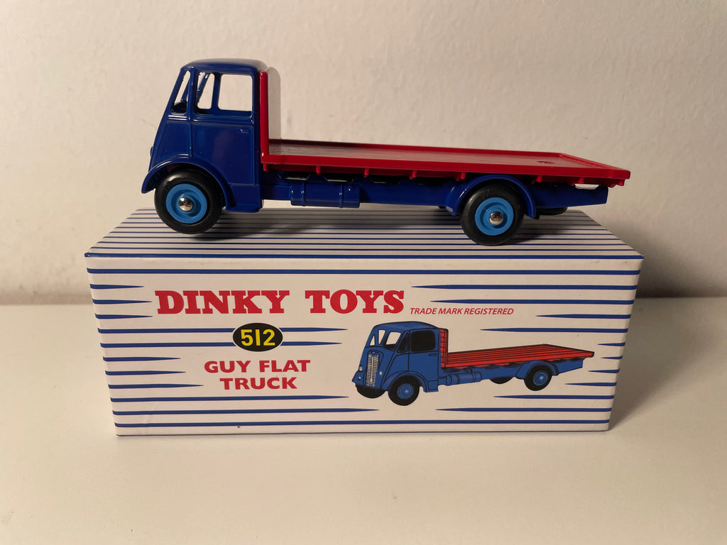 Camion GUY Flat Truck bleue et rouge - Dinky-Toys N°512 (Editions Atlas)