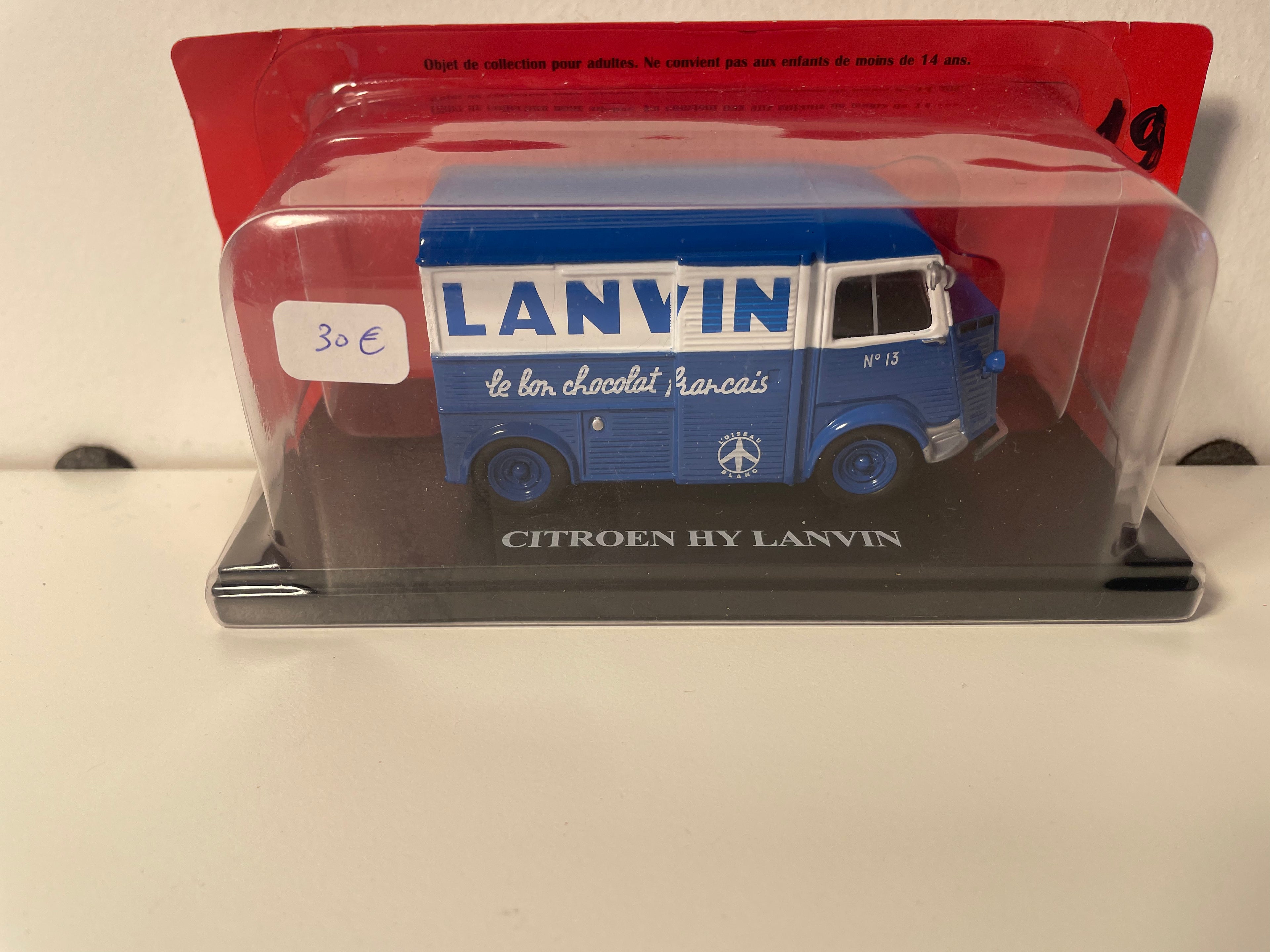 Citroën HY blue and white with LANVIN (chocolates) advertising