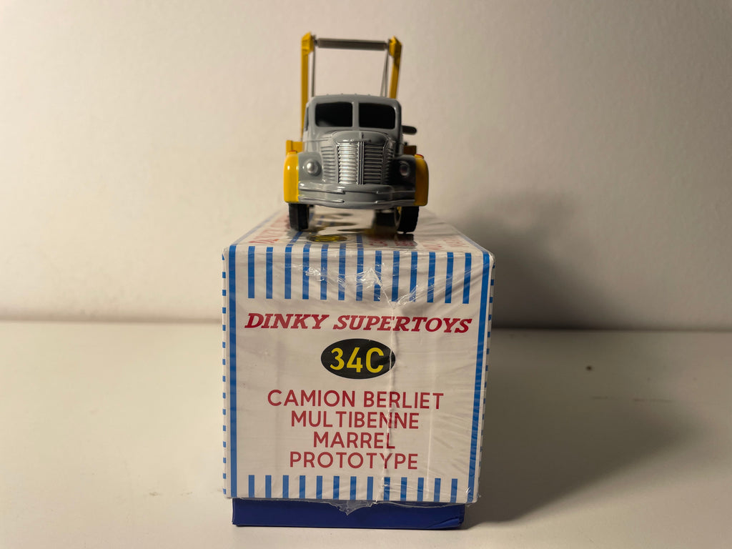 Berliet Marrel Multibenne Truck Yellow and Grey - Dinky-Supertoys No. 34C (Editions Atlas)