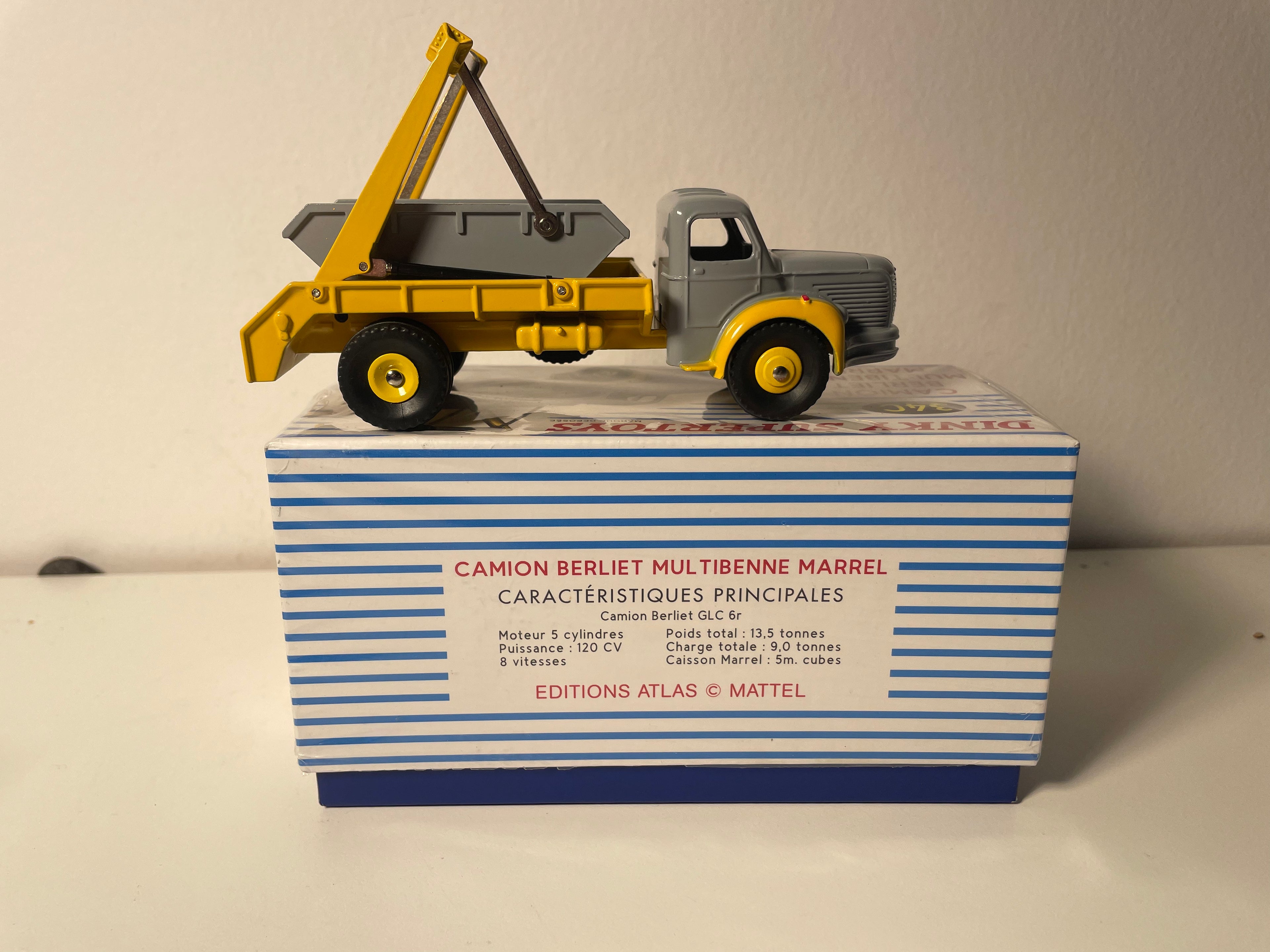 Berliet Marrel Multibenne Truck Yellow and Grey - Dinky-Supertoys No. 34C (Editions Atlas)