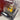 Simca Aronde commerciale jaune, rouge, blanche et bleue avec publicité GONON (produits laitiers)