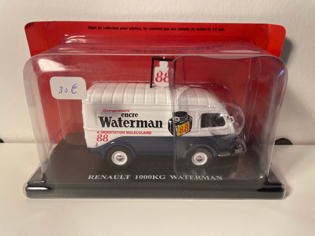 Renault 1000 Kg azul y blanco con publicidad WATERMAN