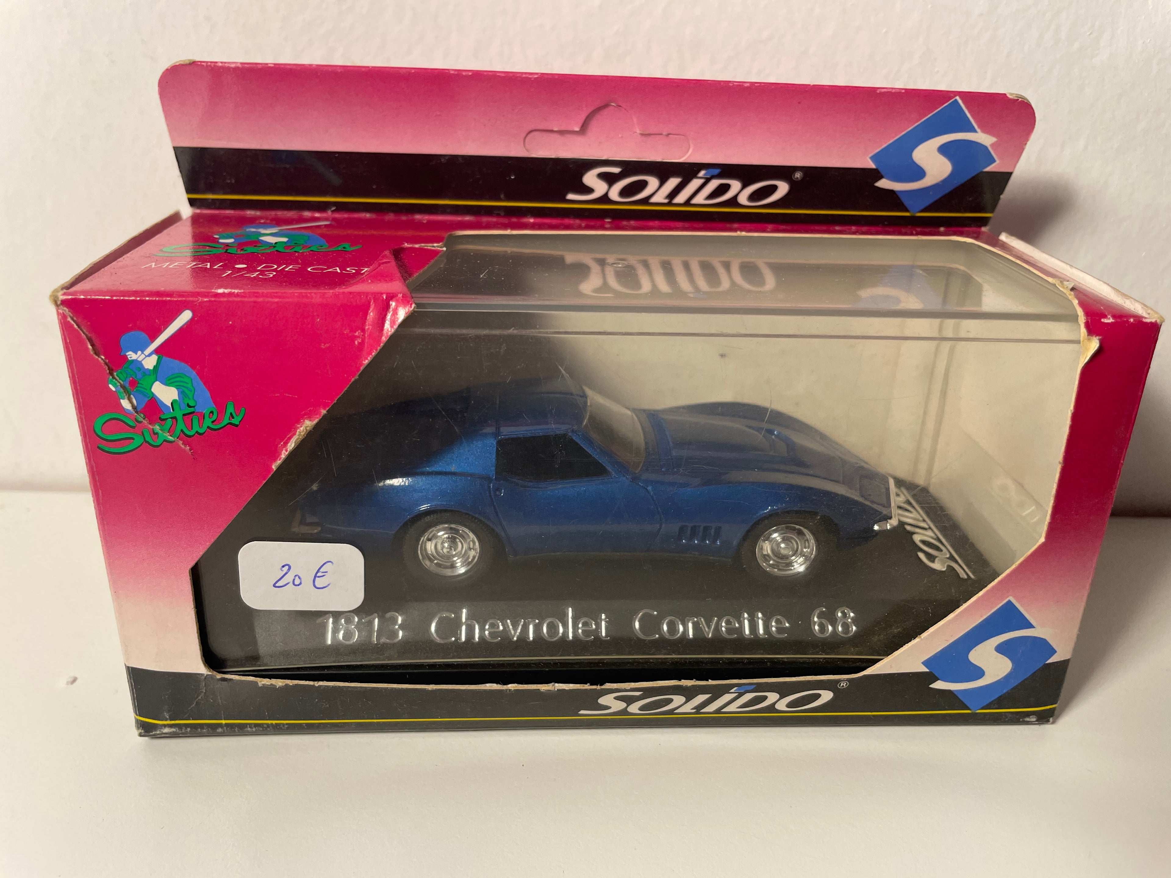 Chevrolet Corvette bleue de 1968 - Solido référence 1813 (voiture américaine)