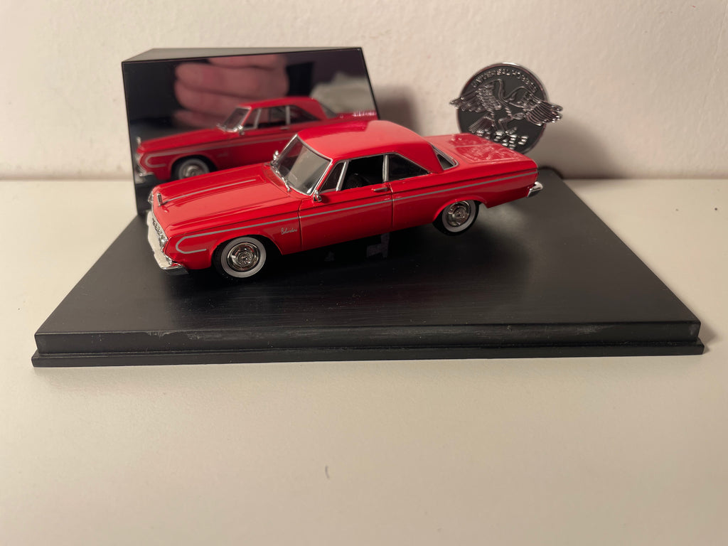 Plymouth Belvedere Vermelho de 1964 - Universal Hobbies (conjunto de caixa retangular (carro americano))