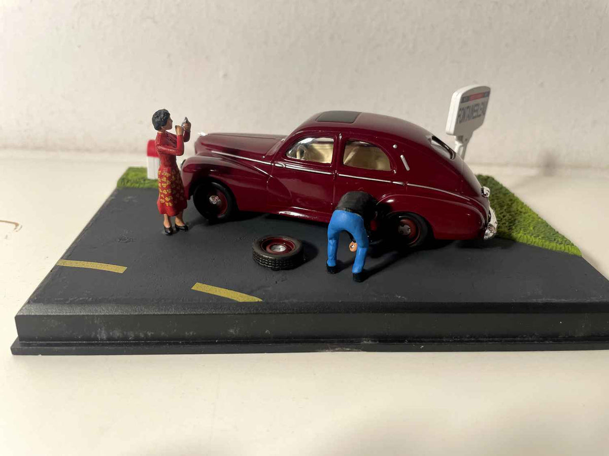 Peugeot 203 bordeaux - La Nationale 7 - la route bleue