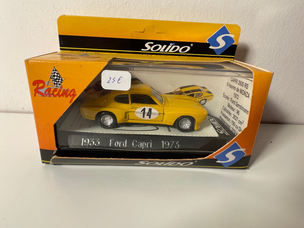 Ford Capri jaune numéro 14 de 1973 - Solido référence 1933